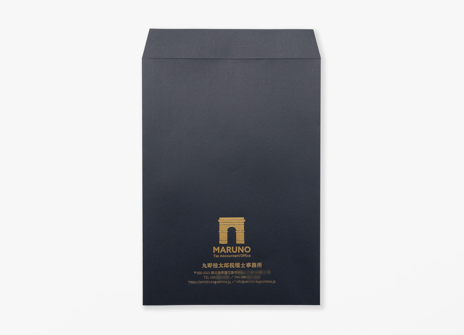 マットカラー（ブルーブラック）× 金ツヤ消し箔